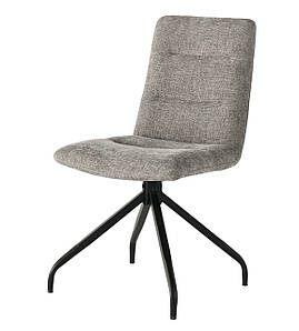 Cтілець поворотний Damir чорний каркас/ сіра тканина TM Intarsio
