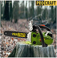 Бензопила Procraft К300S Пила цепная Бензопила для дачи Профессиональные бензопилы (Пила ручная бензиновая для спила деревьев)