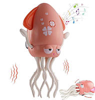 Танцующий кальмар Squid Electric Dance музыкальная игрушка осьминог Розовый