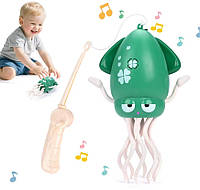 Танцующий кальмар Squid Electric Dance музыкальная игрушка осьминог Зеленый