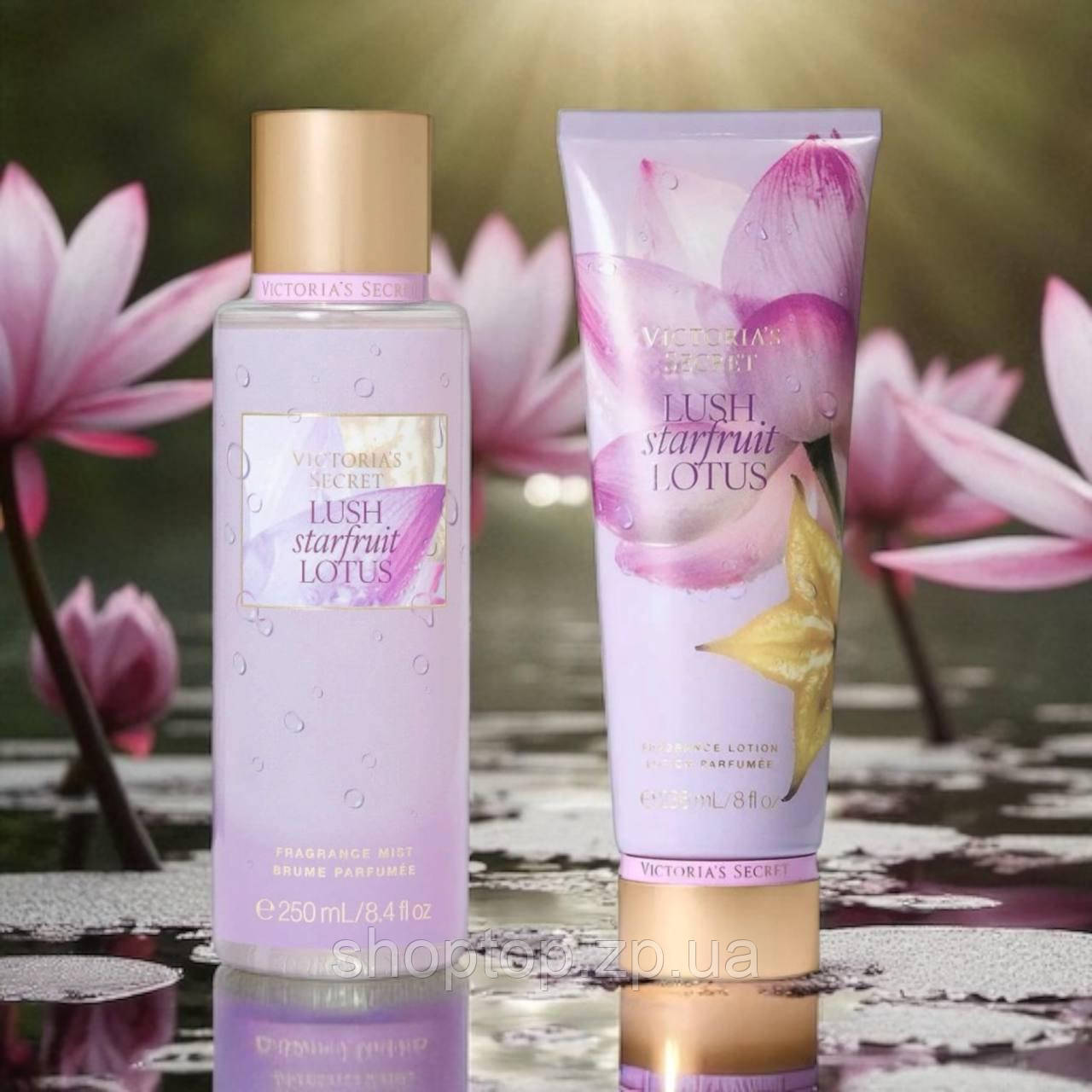 Парфумований набір для тіла Victoria's Secret Lush Starfruit Lotus Лосьйон 236мл.+Міст 250мл., фото 1