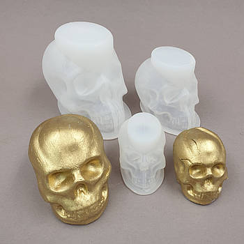 Набір силіконових молдів 3д Черепа — 3 шт.