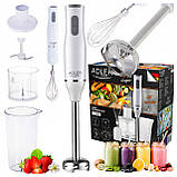 Блендер ручний занурювальний 3в1 Adler з насадками Блендер-подрібнювач універсальний потужний 800Вт 2 швидкості, фото 7