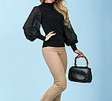 Стильна кофта з широкими шифоновими рукавами, фото 4