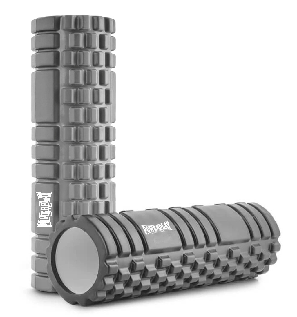 Масажний ролик (роллер) PowerPlay 4404 Massage Roller Сірий (45x14см.), фото 1