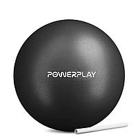 М'яч для пілатесу, йоги та реабілітації PowerPlay PP_4415 Body Shape Ball 22 см Чорний