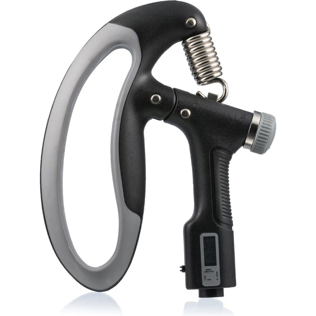 Еспандер кистьовий з лічильником PowerPlay PP-4403 з регульованим навантаженням 10-100 кг. Чорний