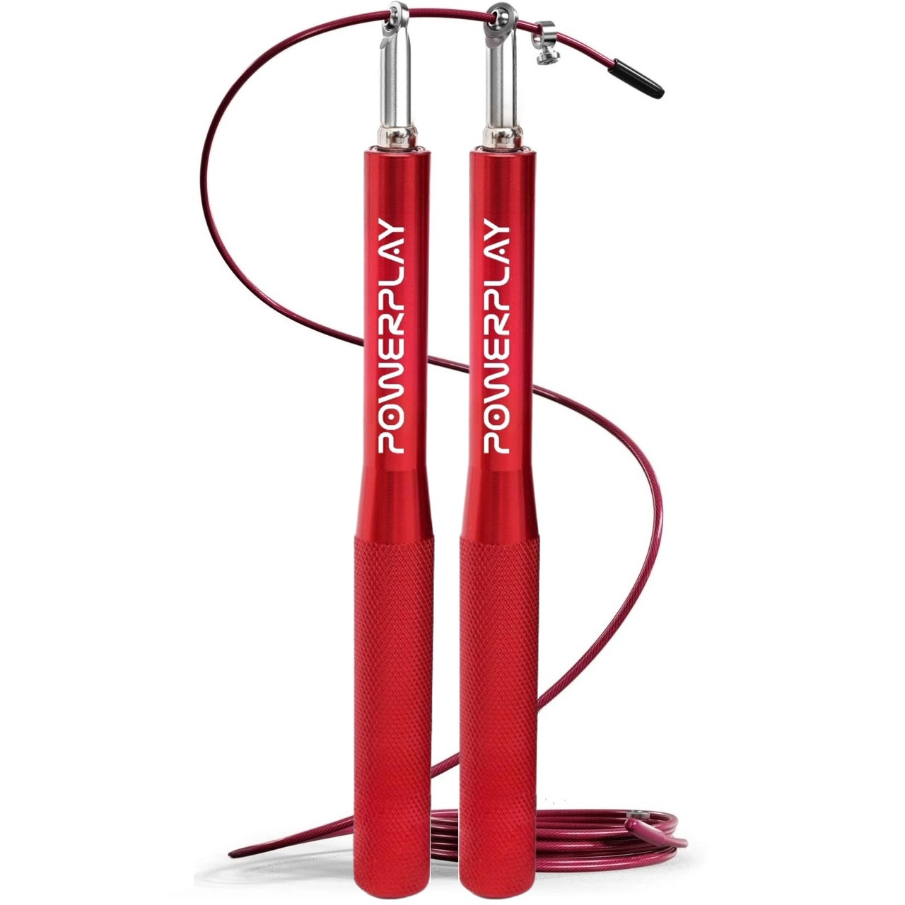 Скакалка швидкісна на підшипниках алюмінієва PowerPlay 4207 Elite Jump Rope Червона (3m.), фото 1