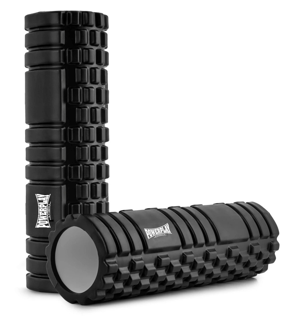 Масажний ролик (роллер) PowerPlay 4404 Massage Roller Чорний (45x14см.)