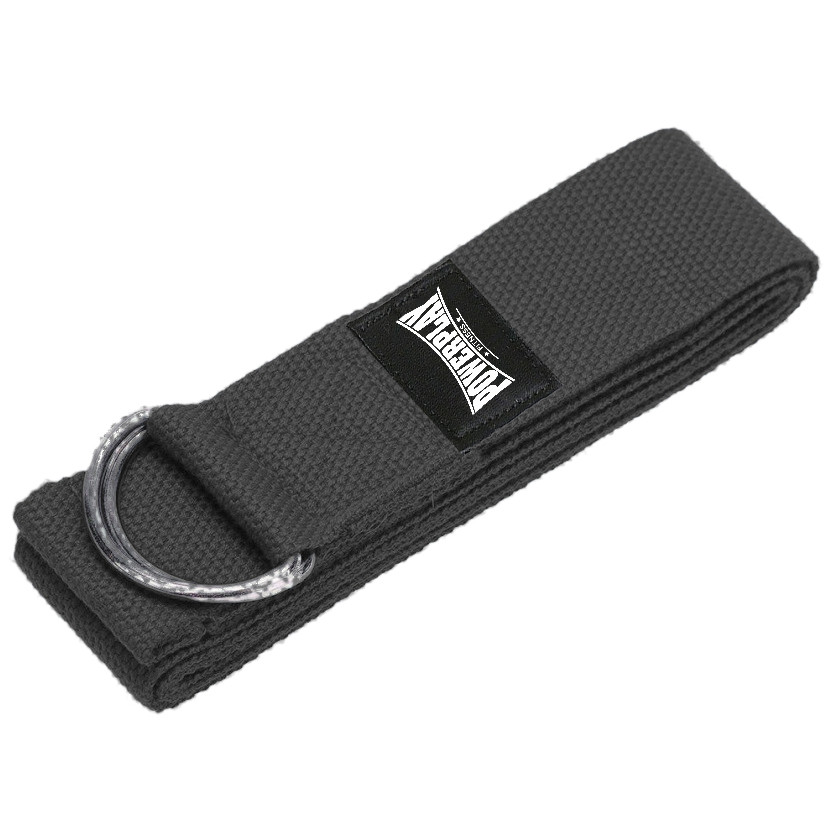 Ремінь для йоги PowerPlay PP_4409 183*3.8см. Чорний, фото 1