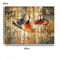 Картина з балеринами танцюючими Милий декор в кімнату дівчинки, в спальню 60х46см, фото 5