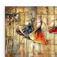 Картина з балеринами танцюючими Милий декор в кімнату дівчинки, в спальню 60х46см, фото 4