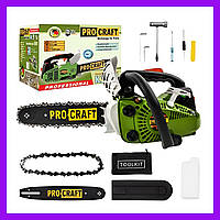 Бытовые бензопилы Procraft Мощная бензопила Бензопила полупрофессиональная Мотопила (шина 30 см, цепь 45 звеньев) Бензопила двухта