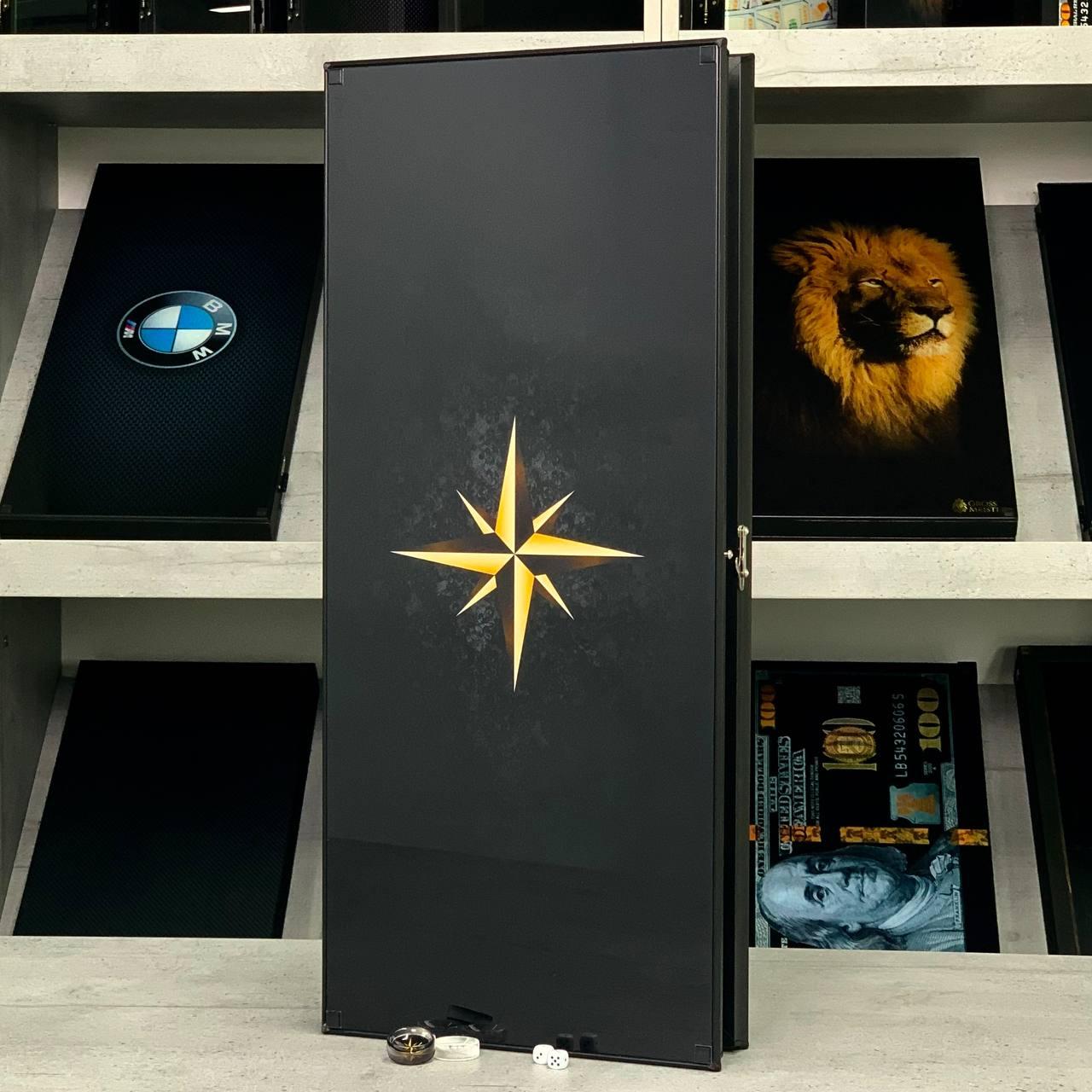 Нарди скляні - короткі нарди та довгі нарди Зірка 61×27×5 см, фото 1