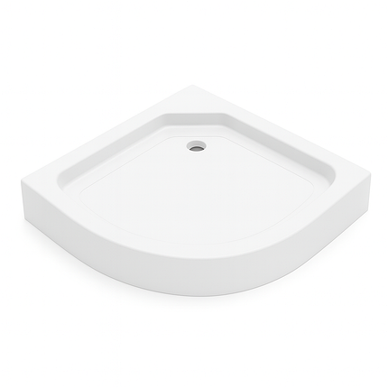 Душовий піддон KO&PO 7122 90х90х15 см напівкруглий акриловий, фото 1