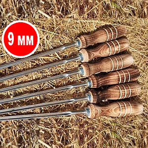 Шампур тригранний Д9 з дерев'яною ручкою (1шт.)