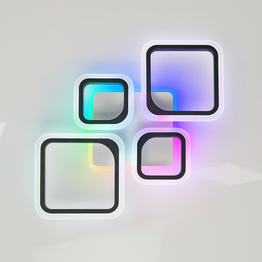 Люстра з різними кольорами LUMINARIA 90W до 20 м² колір Білий OVAL RGB, фото 1