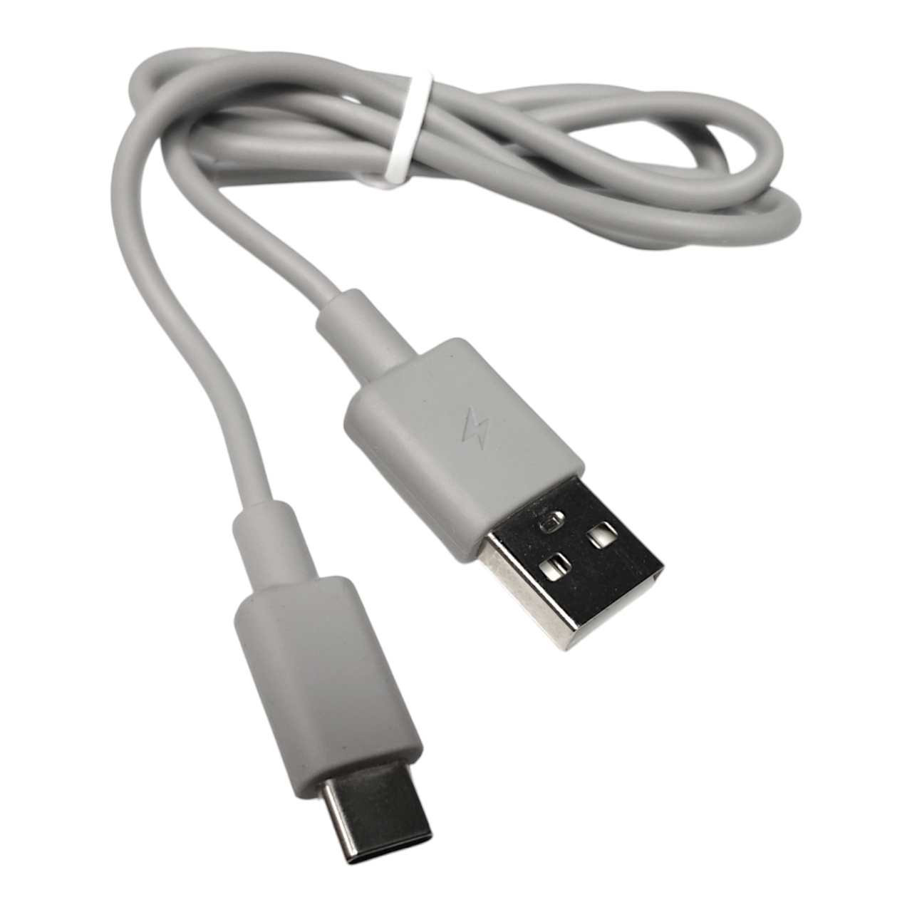 Кабель USB 2.0 AM to USB Type-C 3A 0.55 м шнур зарядки живлення сірий, фото 1