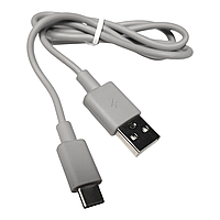 Кабель USB 2.0 AM to USB Type-C 3A 0.55м шнур зарядки живлення сірий