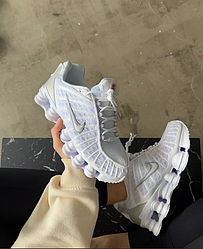 Кросівки Nike Shox TL white silver чоловічі жіночі білі Найк Шокс ТЛ стильні молодіжні 36 - 45