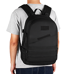 Тактичний штурмовий рюкзак на 40л (50x40x20 см) US Army M11, Чорний / Туристичний рюкзак із системою MOLLE