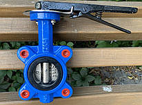 Затвор дисковий батерфляй з різьбовими вушками Ду 50