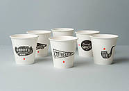 Паперові стакани з логотипом для інтернет-магазинів Одношарові білі 110 мл 500 шт, фото 9