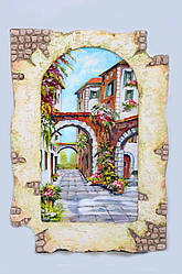 Ексклюзивне настінне авторське панно “Вулички старого міста” для інтер'єру