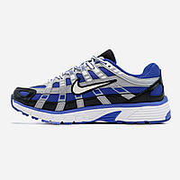 Сині шкіряні чоловічі кросівки Nike P-6000 Black Blue Демісезонні повсякденні Найк Аір Макс П 6000