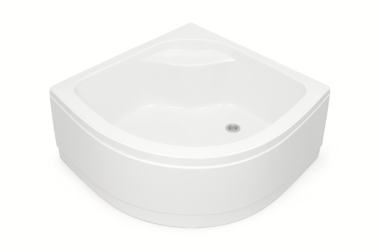 Душовий піддон KO&PO 7125 80х80х45 см напівкруглий глибокий акриловий