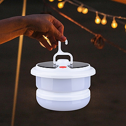 Кемпінговий ліхтар на сонячній батареї з LED стрічкою 10 м, RGB, YX669  / Підвісна лампа для кемпінгу