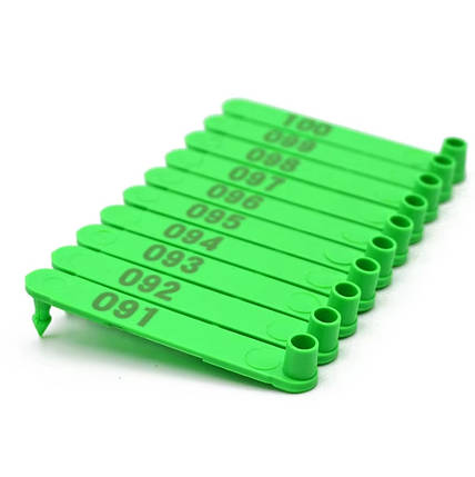 Бірки вушні для тварин, № 001-300, 10 шт., фото 1