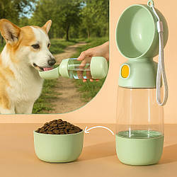 Поїлка-годівниця 2-в-1 для собак, 350мл, AND 123 / Поїлка з контейнером для корму