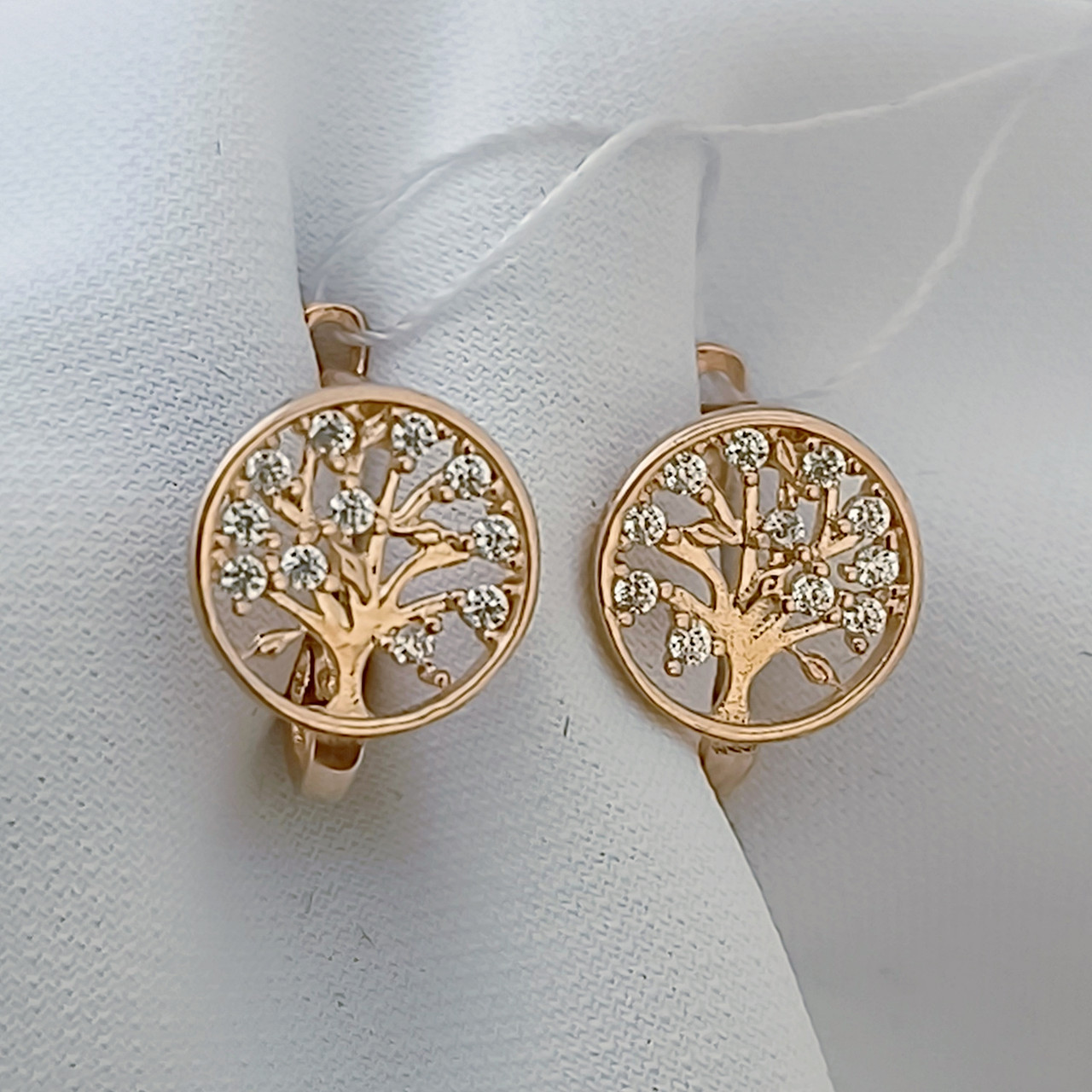 Золоті сережки на англійській застібці 585 проби