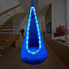 Підвісне крісло кокон з LED підсвічуванням, колір рандом / Крісло-гойдалка / Дитяче підвісне крісло-груша, фото 4