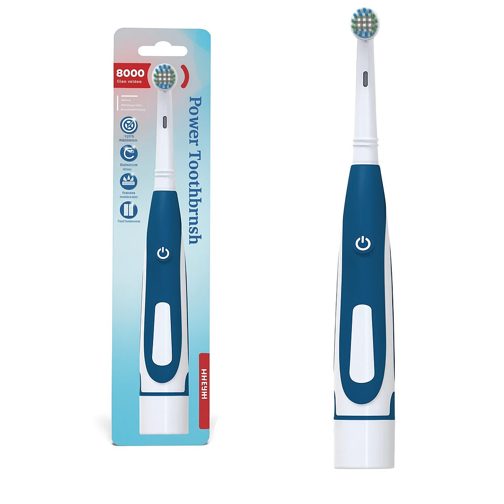 Електрична зубна щітка, 12х5,5х3 см, HL168, Голубой / Портативна ротаційна щітка для чищення зубів, фото 1