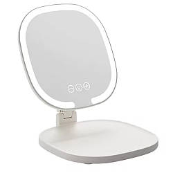 Косметичне дзеркало з LED підсвічуванням XW 810 / Настільне дзеркало для макіяжу / Сенсорне дзеркало