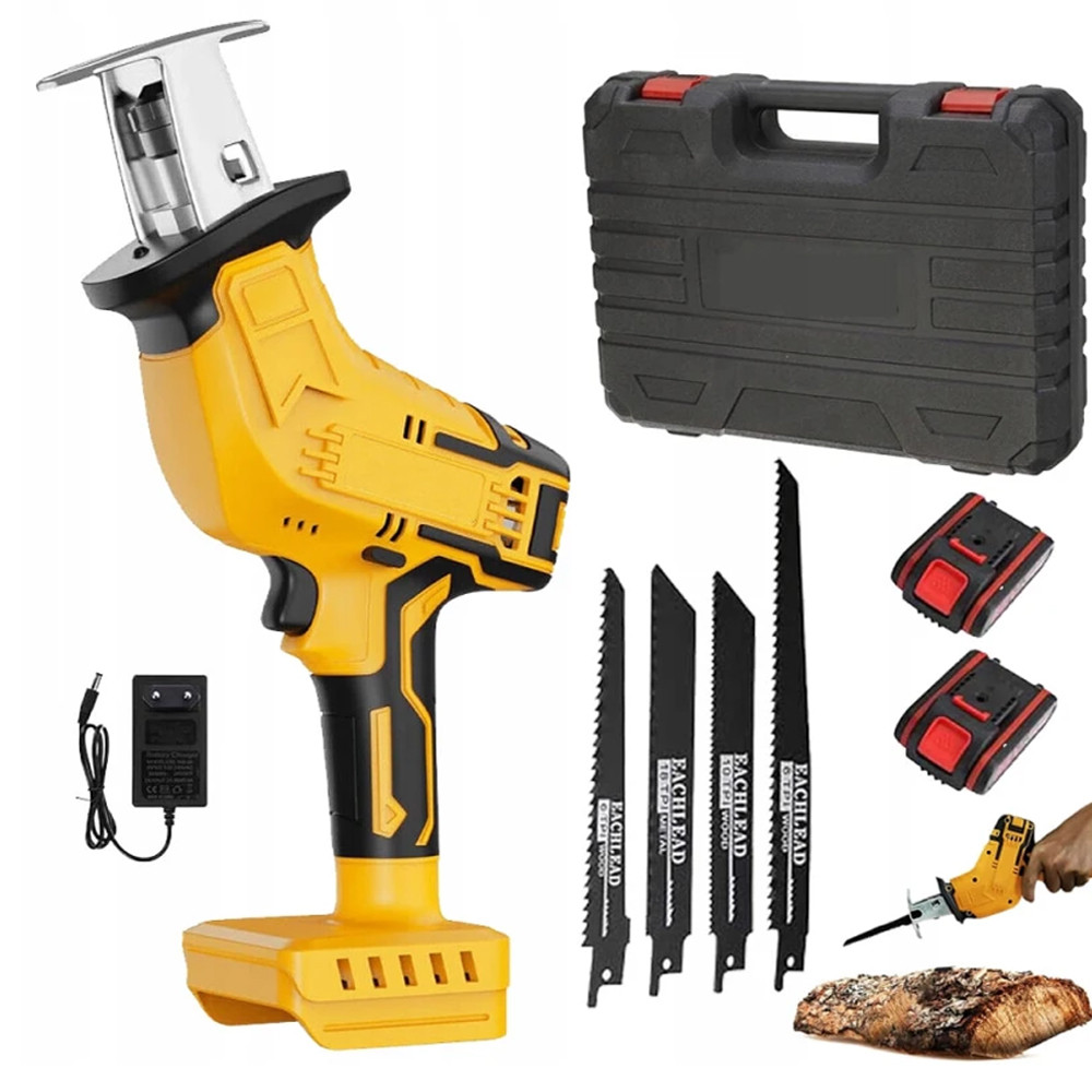 Акумуляторна шабельна пила + 2 акумулятори 48V / Пила шабельна / Портативна пила лобзик, фото 1