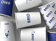 2500 шт. Білі стакани з логотипом, одношарові, 400 мл, фото 6