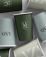 2500 шт. Білі стакани з логотипом, одношарові, 400 мл, фото 7