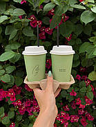 2500 шт. Білі стакани з логотипом, одношарові, 400 мл, фото 9