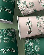 2500 шт. Білі стакани з логотипом, одношарові, 400 мл, фото 10