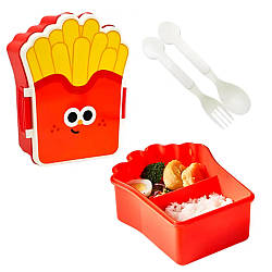 Пластиковий ланч-бокс "Фрі" / Контейнер для їжі / Судок для їжі / Ланч бокс