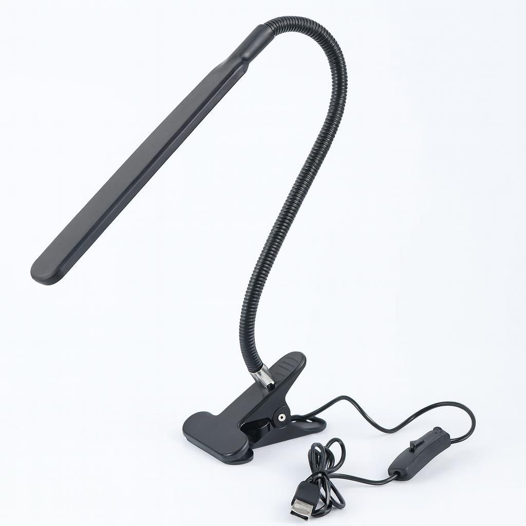 Світлодіодна лампа на прищіпці від мережі / LED настільна лампа / Лампа гнучка / Світильник для столу, фото 1