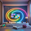 Неонова LED-стрічка від USB, 5м, RGB, SFK-30 / Гнучка світлодіодна стрічка / Світлодіодне підсвічування, фото 2
