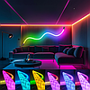 Неонова LED-стрічка від USB, 5м, RGB, SFK-30 / Гнучка світлодіодна стрічка / Світлодіодне підсвічування, фото 8