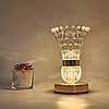 Кришталева LED-лампа у вигляді вази, від USB, 18*10 см / Декоративний LED-світильник / Кристальний світильник, фото 6