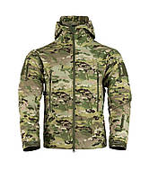 Демисезоная куртка softshell мультикам утепленная на флисе для военных
