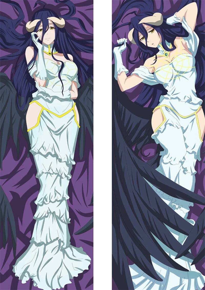 Дакімакура 150 х 50 см  Overlord Albedo Альбедо Оверлорд Повелитель  Подушка з наволочкою  двостороння, фото 1