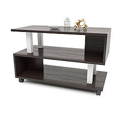 Стіл журнальний Еверест СЖ-3 для вітальні на колесах венге темний (DTM-2132)